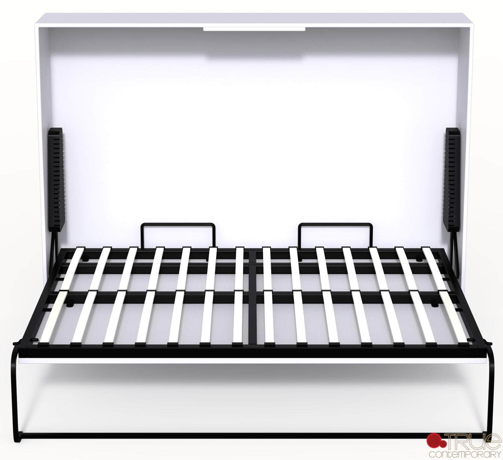 True Contemporary Murphy Wall Bed Heidi White Horizontal Murphy Wall Pull Down Bed - Available in 3 Sizes