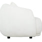 Pending - True Contemporary Archibald 2 Piece Curved Kidney Shaped Sectional Sofa and Chair Set in Wolly Ivory