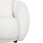 True Contemporary Sectional Archibald 2 Piece Curved Kidney Shaped Sectional Sofa and Chair Set in Wolly Ivory