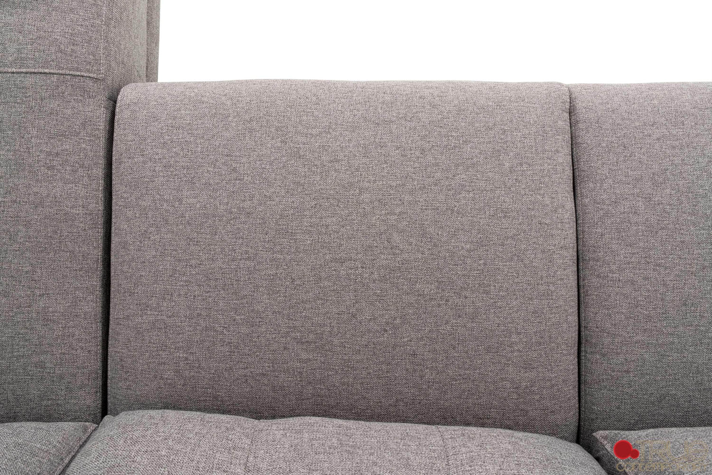 True Contemporary Sectional Elizabeth Tufted Sectional Sofa in Nia Grey