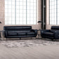 True Contemporary Sofa Set William 2 Piece Tufted Faux Leather Sofa and Loveseat Set - Available in 2 Colours